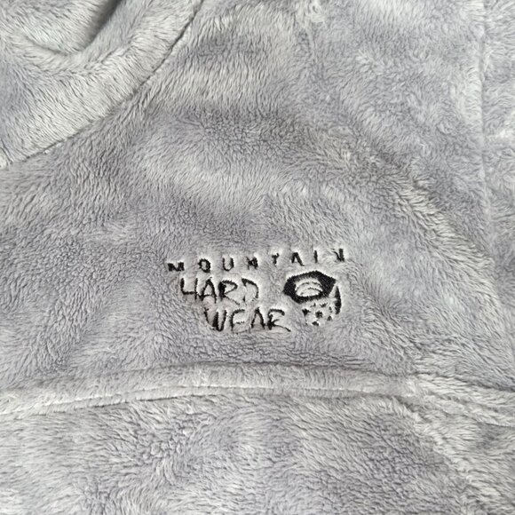Mountain Hardwear Vest Womens Small Gray Classic Pyxis Fleece Furry Soft Zip Up - Picture 4 of 10